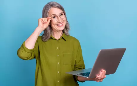 woman with laptop